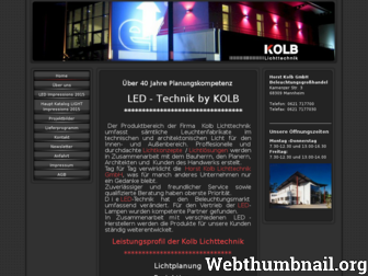 kolb-lichttechnik.de website preview