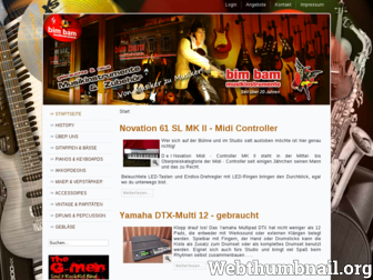 bimbammusikinstrumente.de website preview