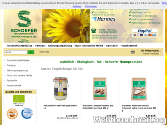 schoefer-naturprodukte.de website preview