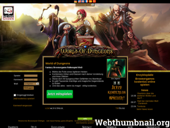 world-of-dungeons.de website preview