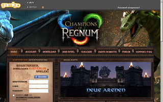 regnum.gamigo.com website preview