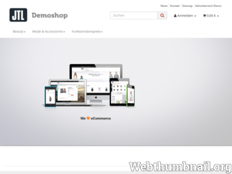 demo.jtl-shop.de website preview