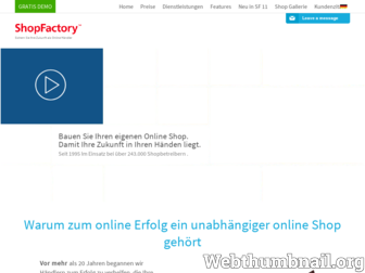 shopfactory.de website preview