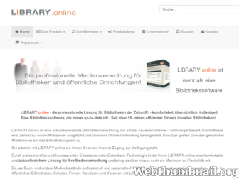 libraryonline.de website preview