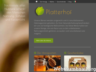 imkerei-platterhof.com website preview