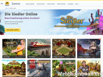 games.web.de website preview