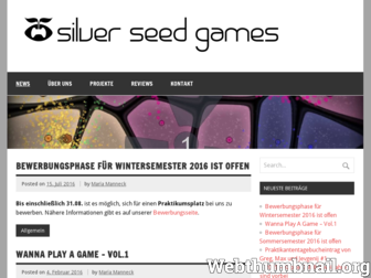 silverseedgames.com website preview