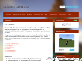 shop.gamesmc.de website preview