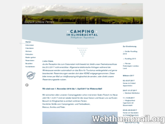 camping-klingbachtal.de website preview