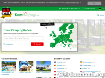 eurocampings.de website preview