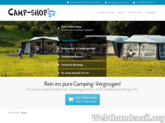 camp-shop24.de website preview