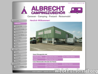 albrecht-campingzubehoer.de website preview