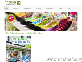 schuhshop-aado.ch website preview