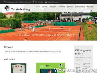 bsv92-tennis.de website preview