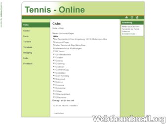 tennis-online.ch website preview