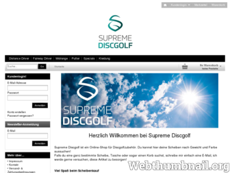 supreme-discgolf.de website preview
