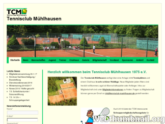 tennisclub-muehlhausen.de website preview