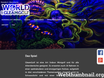 world-of-gleamgolf-mannheim.de website preview