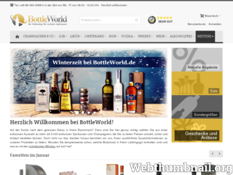 bottleworld.de website preview