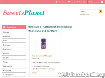 de.sweetsplanet.com website preview