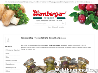 wernberger-feinkost.de website preview
