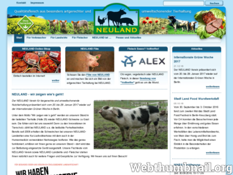 neuland-fleisch.de website preview