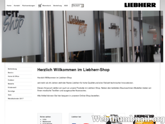liebherr-shop.liebherr.com website preview