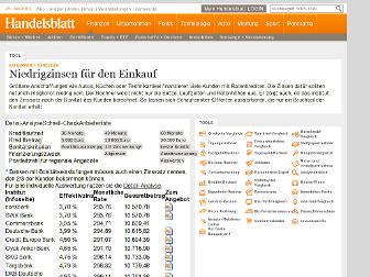 ratenkredit.rechner.handelsblatt.com website preview