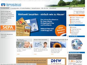 westerwaldbank.de website preview