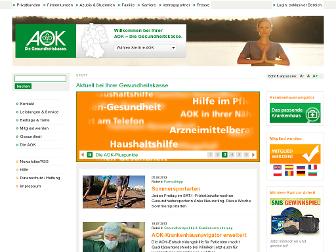aok.de website preview