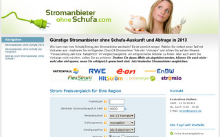 stromanbieterohneschufa.com website preview