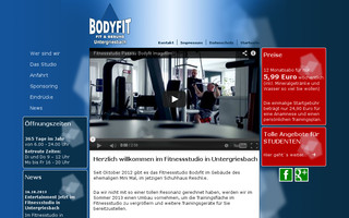 bodyfit-untergriesbach.de website preview