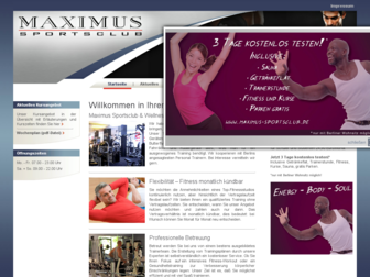 maximus-sportsclub.de website preview