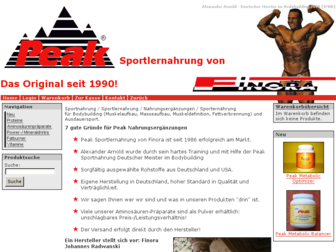 peak-sportlernahrung.de website preview
