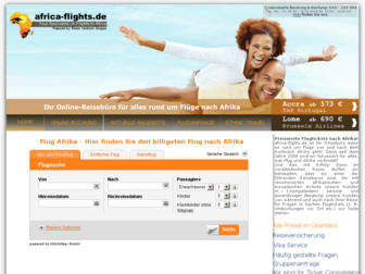 africa-flights.de website preview