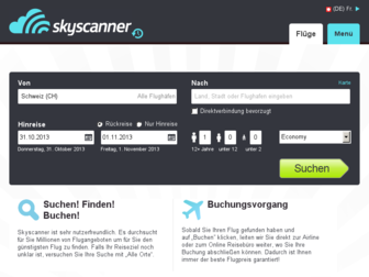 skyscanner.ch website preview