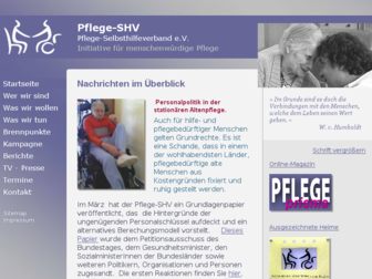 pflege-shv.de website preview