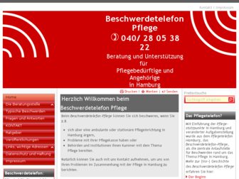 beschwerdetelefon-pflege.de website preview