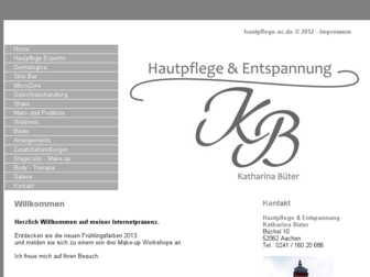 hautpflege-ac.de website preview