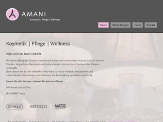 amani-kosmetik.ch website preview