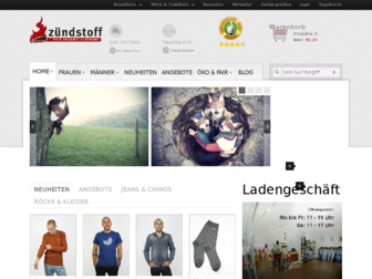 zuendstoff-clothing.de website preview