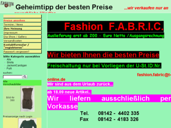 fritsch-fashion.fashion123.de website preview
