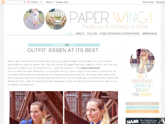 paperwingsfashion.com website preview