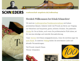schuh-schnieders.de website preview
