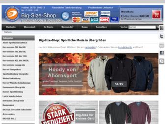 big-size-shop.de website preview