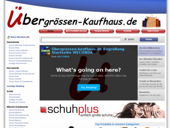 uebergroessen-kaufhaus.de website preview