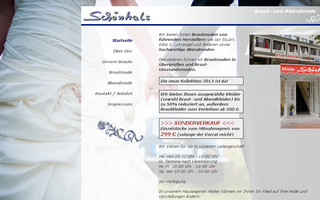 schoenhals-brautmode.de website preview