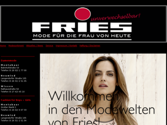 fries-modehaus.de website preview