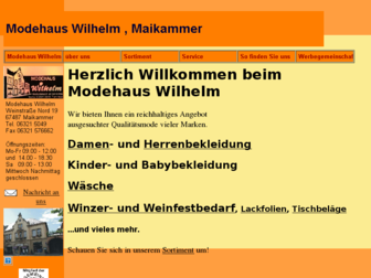 modehaus-wilhelm.de website preview