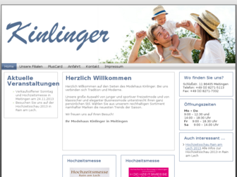 modehaus-kinlinger.de website preview